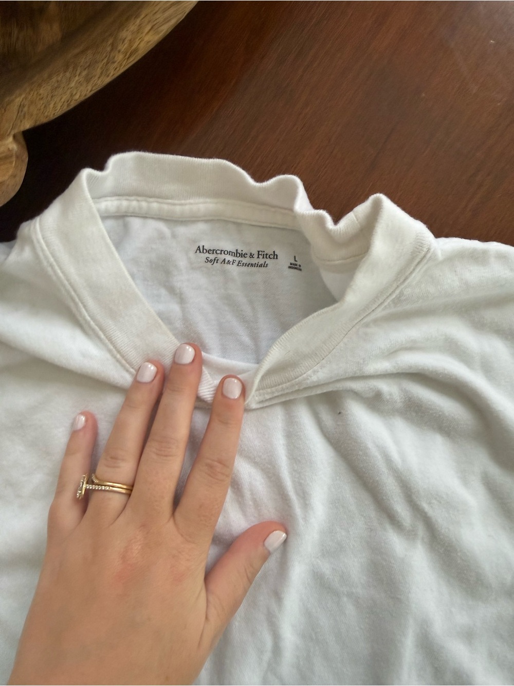 Abercrombie & Fitch Cream Soft AF Essentials Long Sleeve Crew